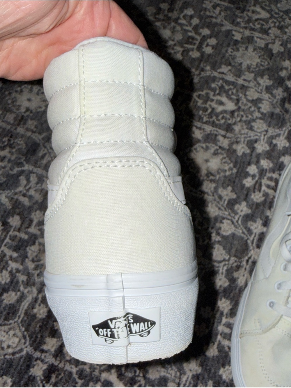 Vans White High-Top Lace-Up Sneakers - Picture 3 of 12